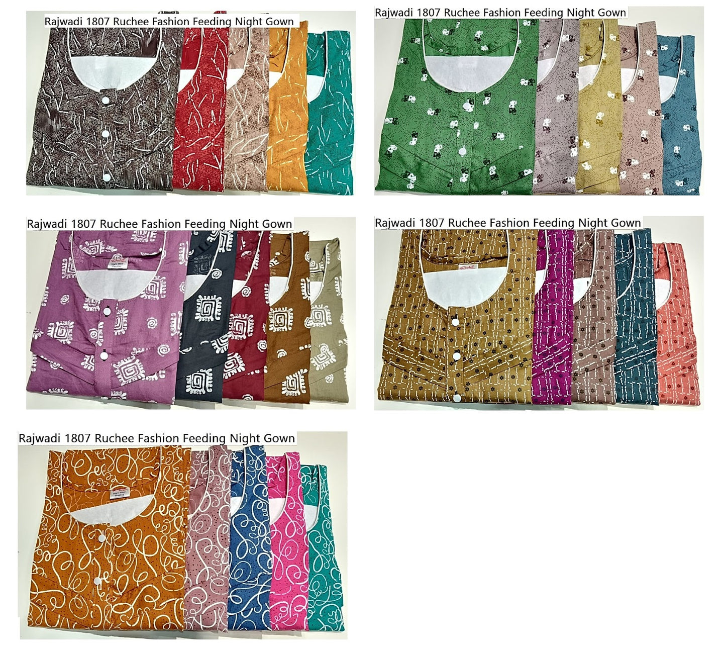 Rajwadi 1807 Ruchee Fashion Feeding Night Gown Manufacturer Ahmedabad