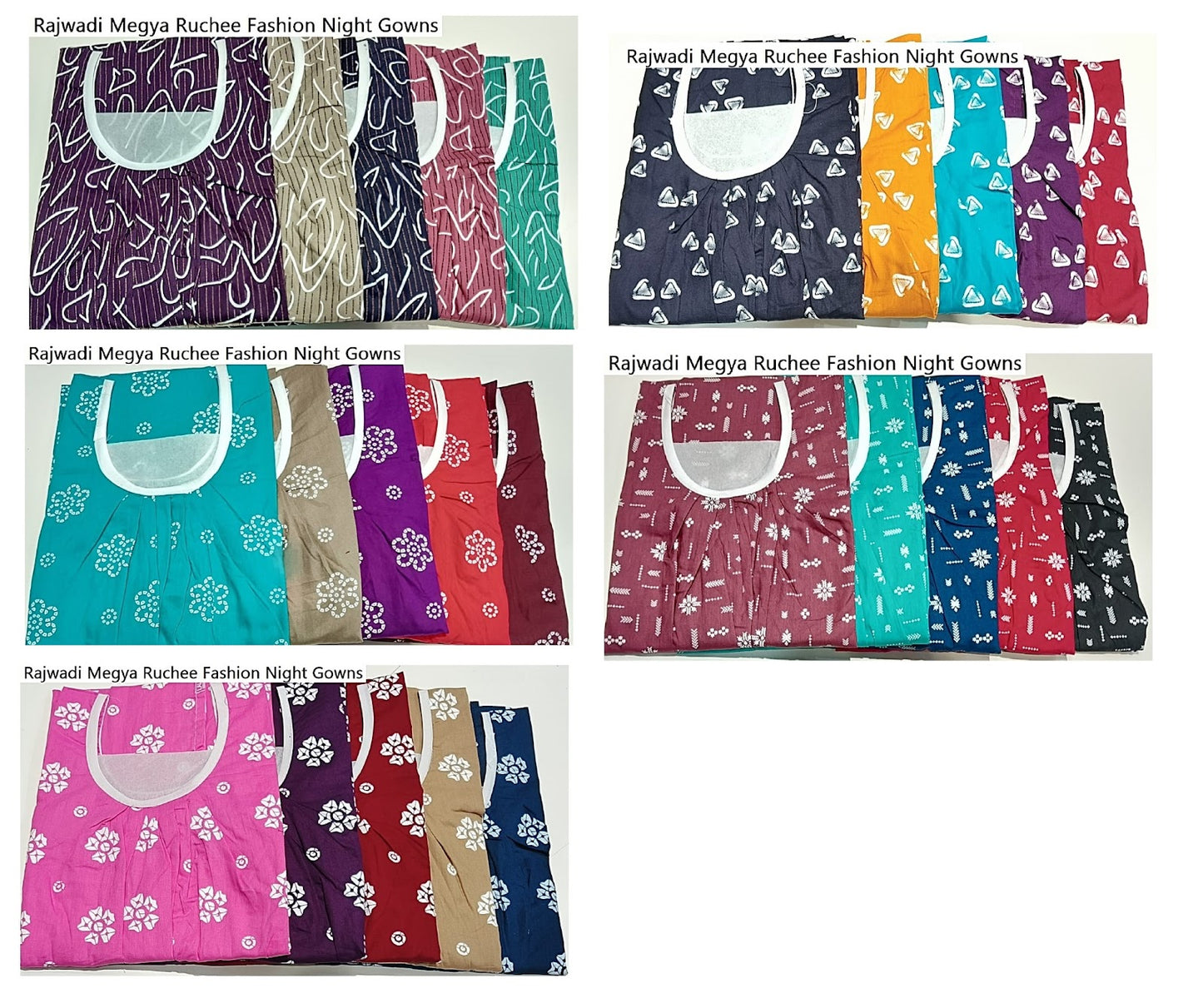 Rajwadi Megya Ruchee Fashion Night Gowns Manufacturer