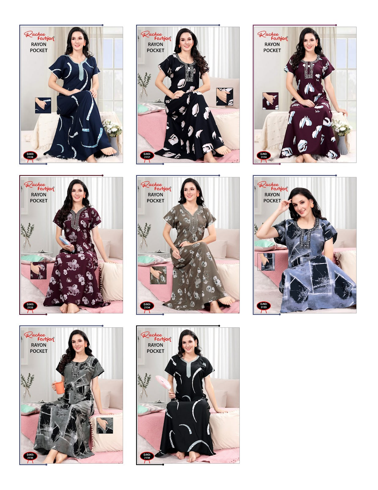 Rayon 151024 Ruchee Fashion Night Gowns Manufacturer