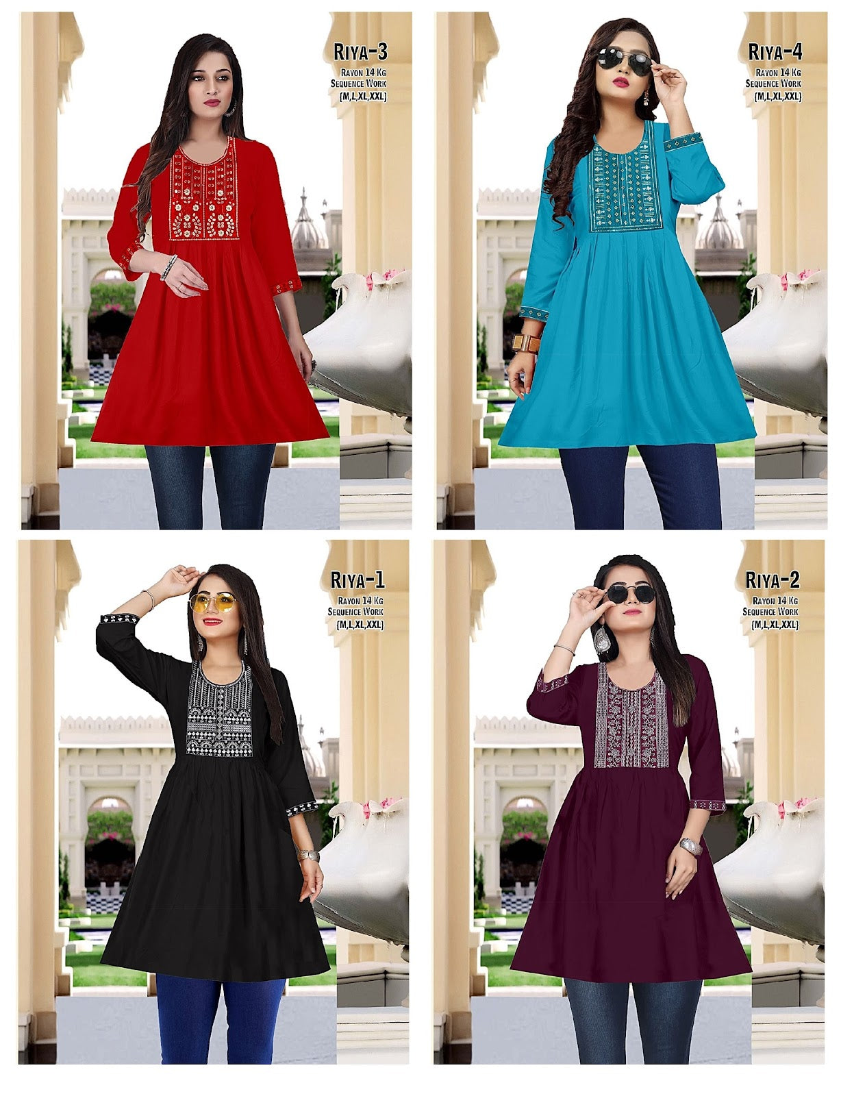 Riya Ayg Rayon 14Kg Designer Long Top Supplier