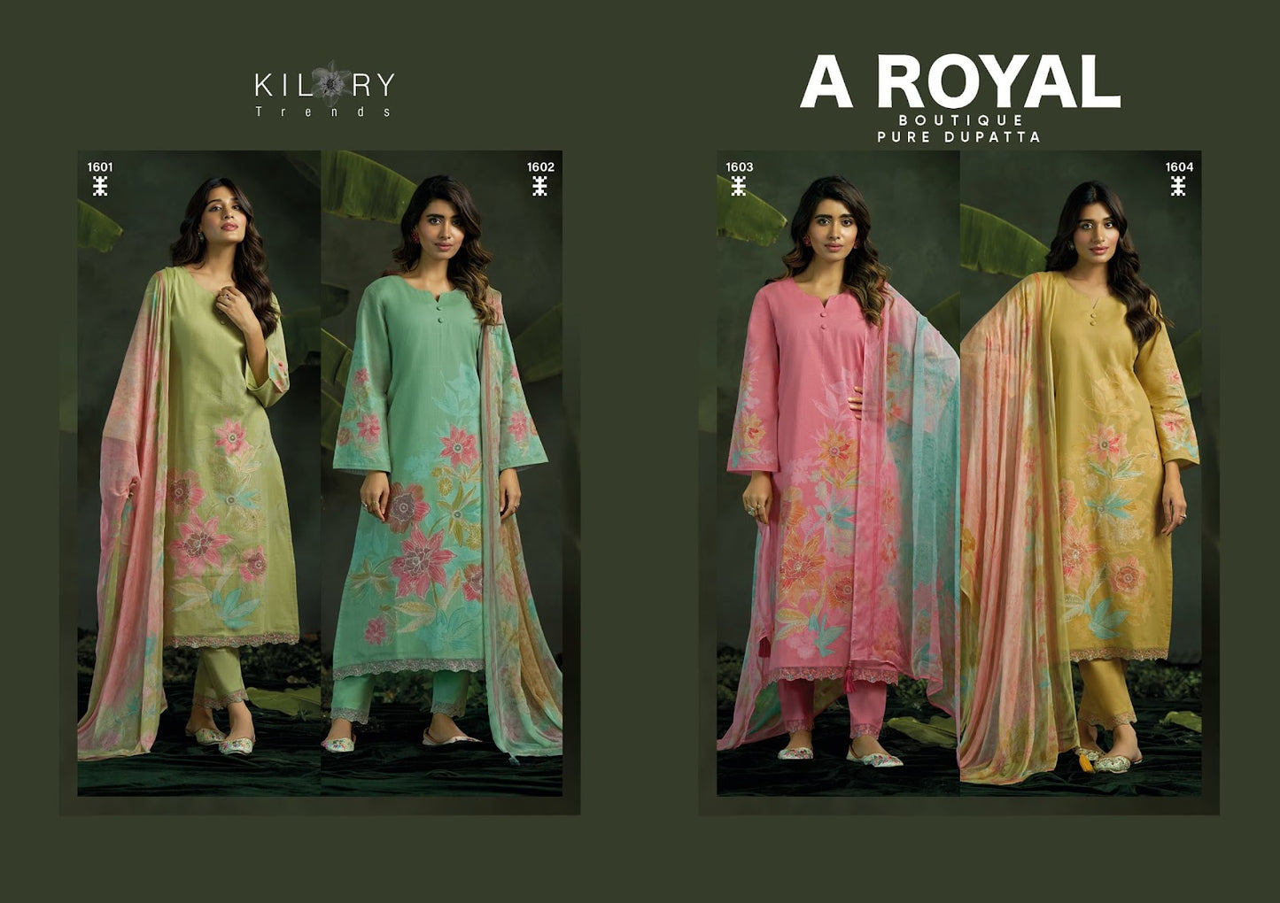 A Royal Boutique Kilory Pure Cotton Pant Style Suits Wholesale