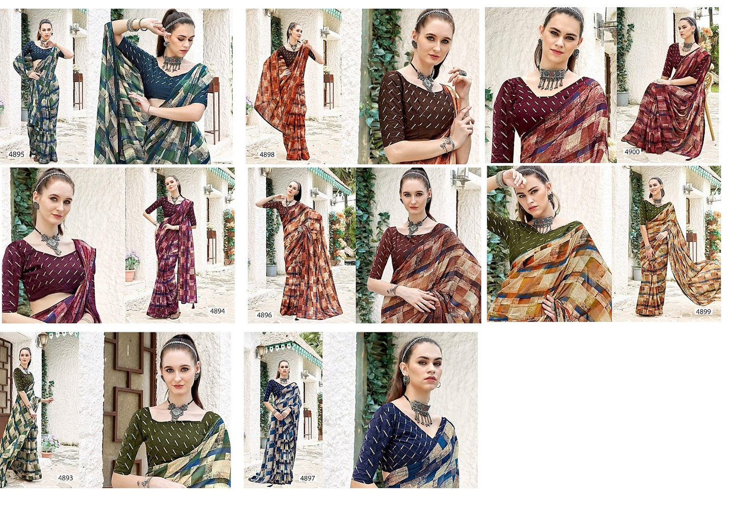 Sarita 5D Designer Moss Sarees