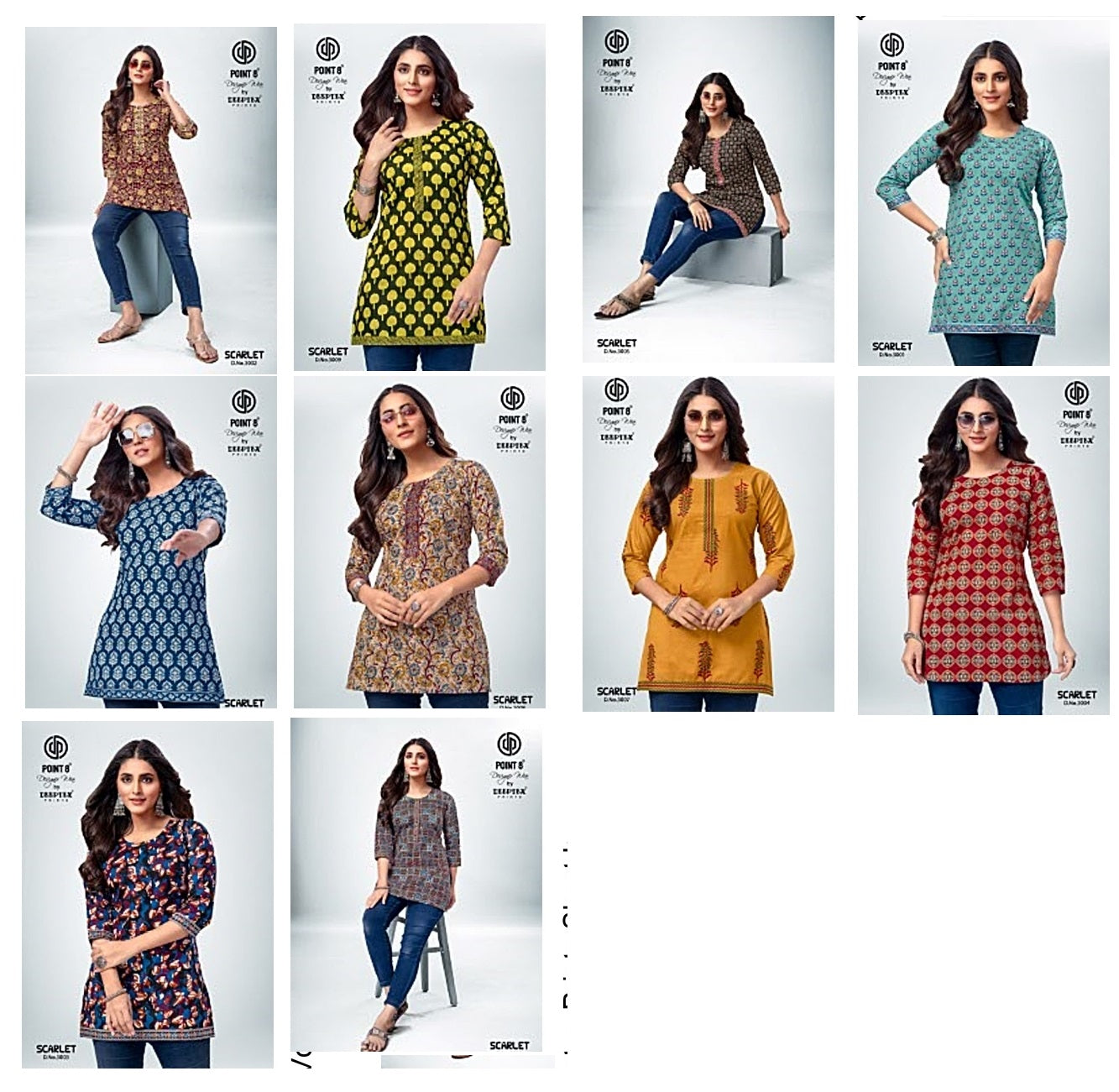 Scarlet Vol 3 Deeptex Prints Cotton Short Kurtis