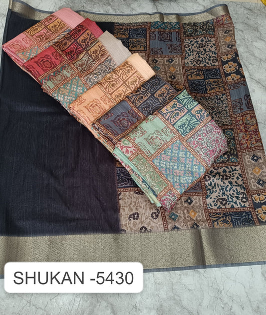 Shukan-5430 Kalpveli Spun Cotton Sarees