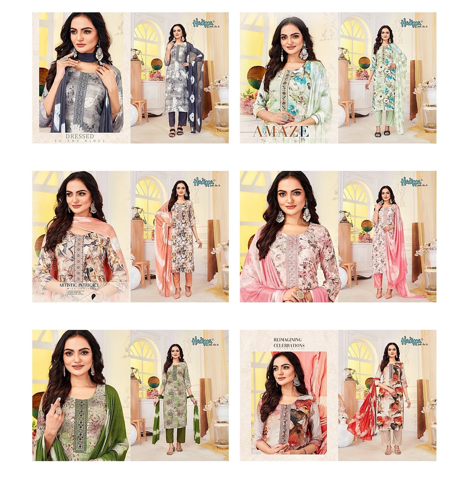 Sparkle Vol 1 Hadippa Heavy Rayon Readymade Pant Style Suits Exporter