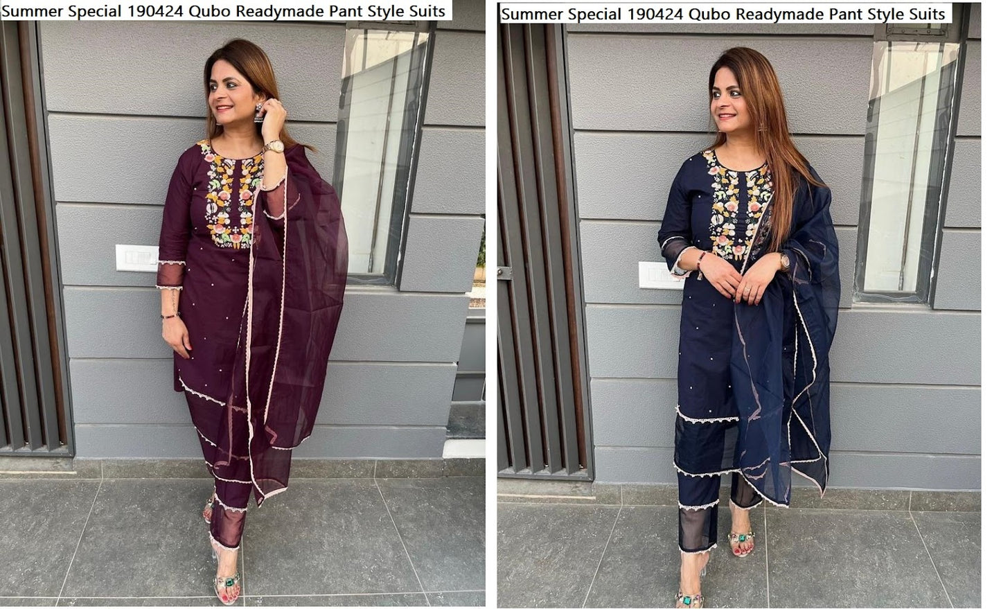 Summer Special 190424 Qubo Rayon Readymade Pant Style Suits