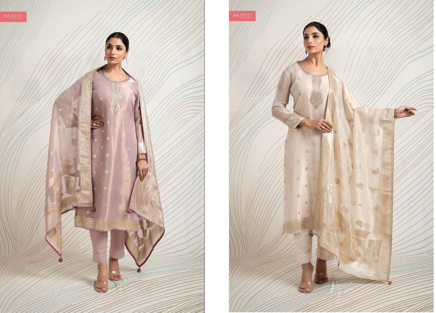 Ujjwala Naariti Tissue Pant Style Suits Exporter Ahmedabad