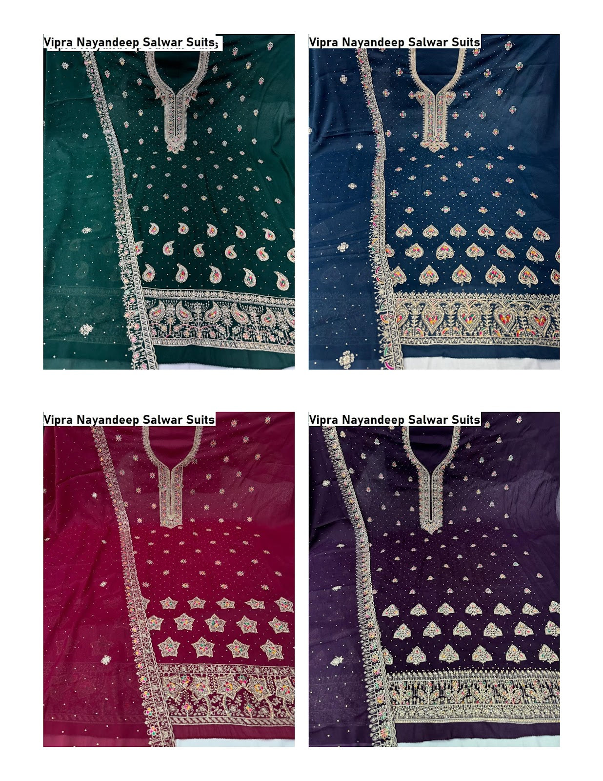 Vipra Nayandeep Georgette Salwar Suits Supplier Gujarat