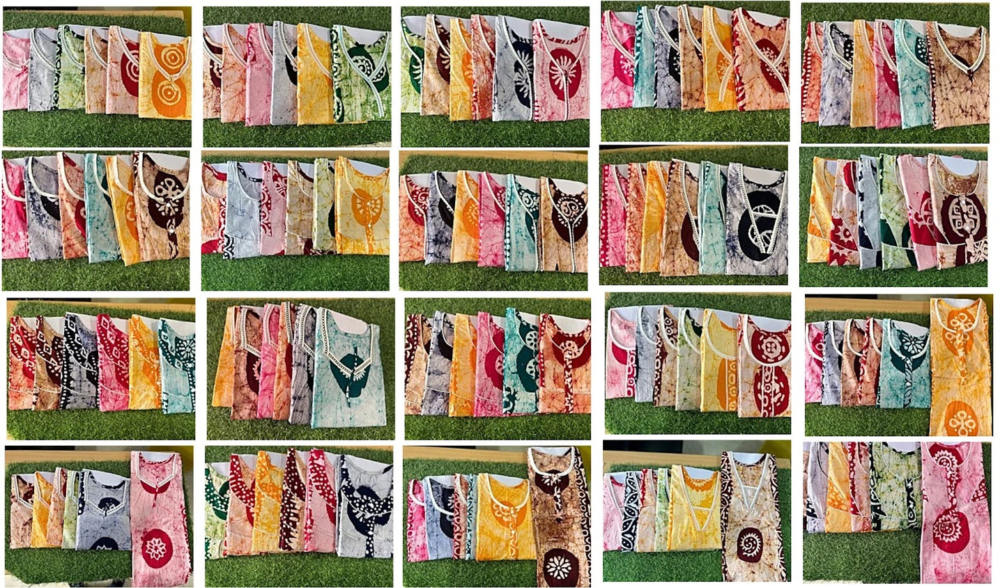 Wax Batik Diamond Queen Cotton Night Gowns