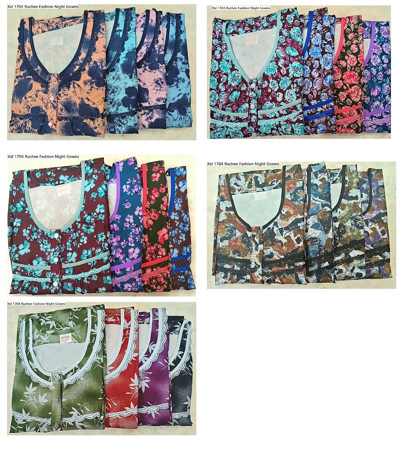 Xxl 1704 Ruchee Fashion Gpo Night Gowns