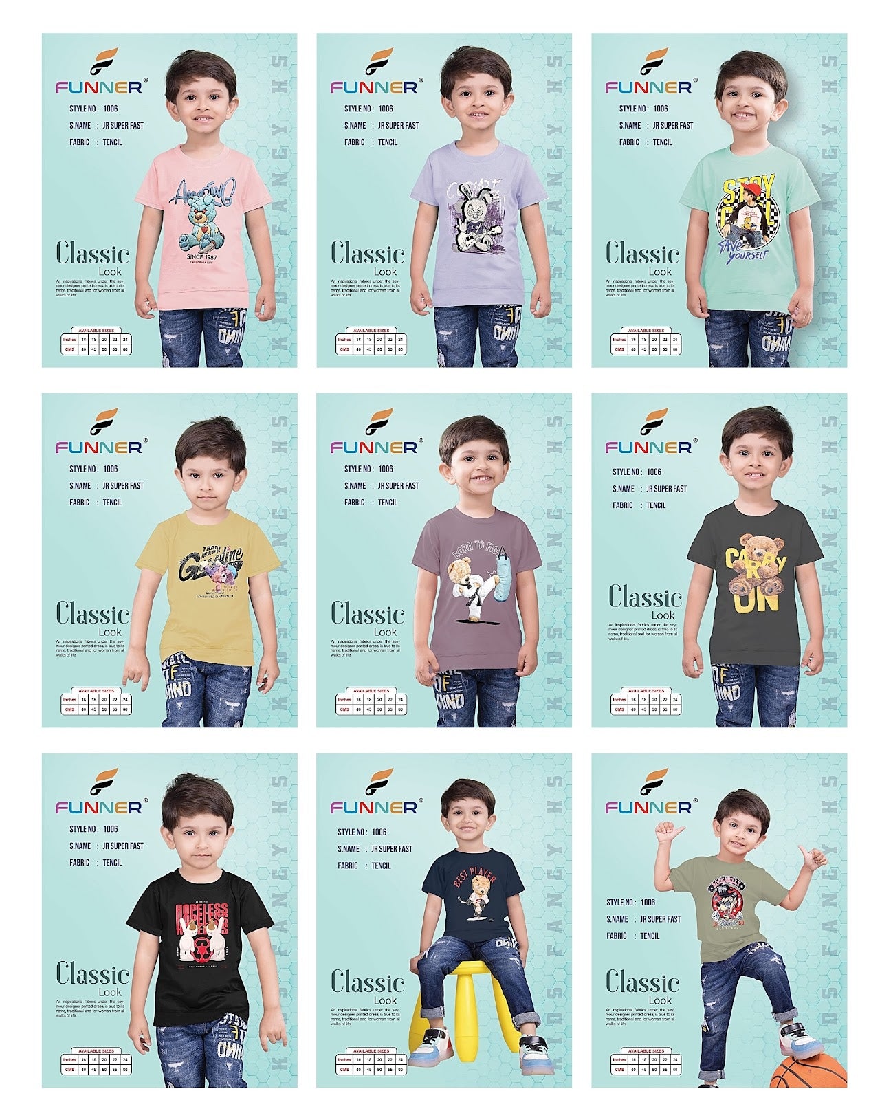 1006 Funner Tencil Boys Tshirt Wholesaler India