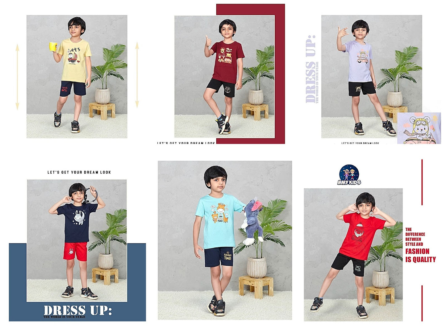 111 Mmy Kids Pure Cotton Boys Shorts Set