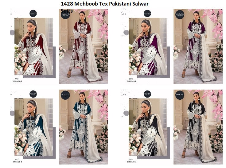 Series 1428 Mehboob Tex Rayon Cotton Pakistani Salwar Suits Supplier