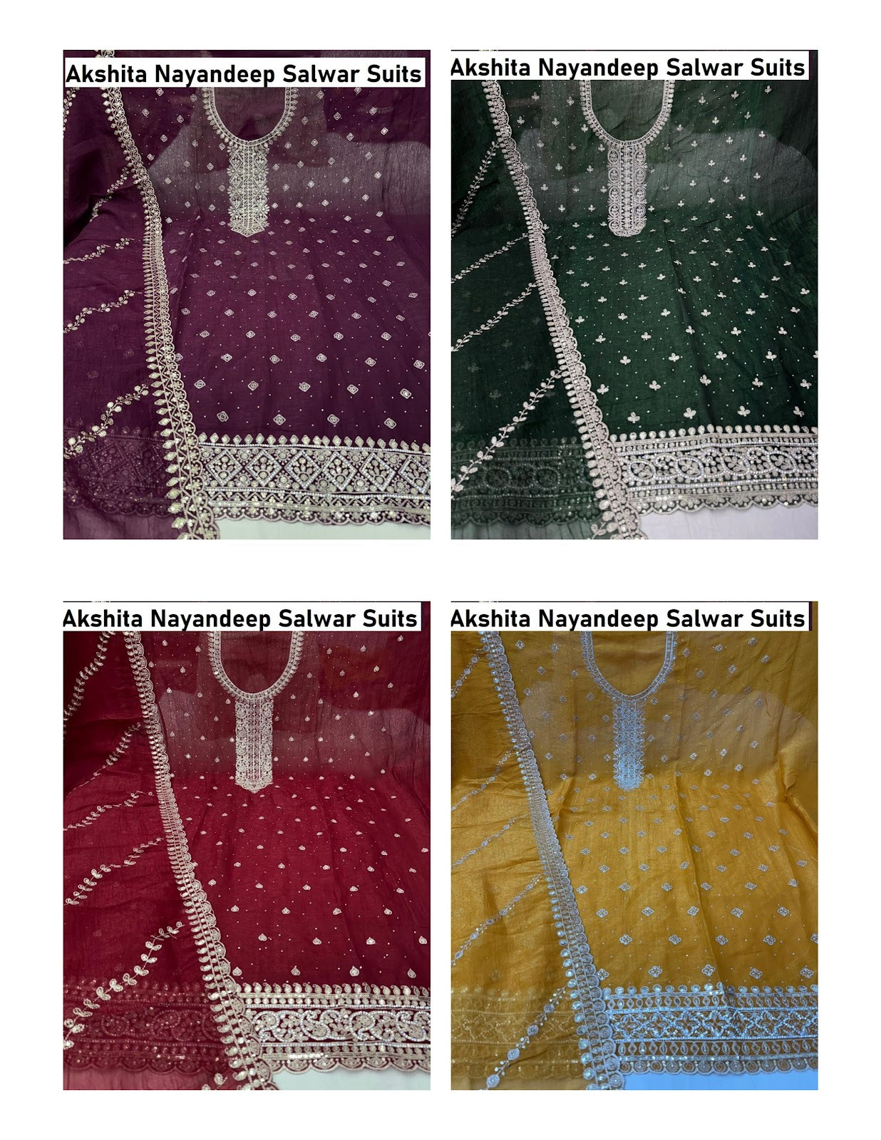 Akshita Nayandeep Crunchy Silk Salwar Suits Manufacturer Ahmedabad