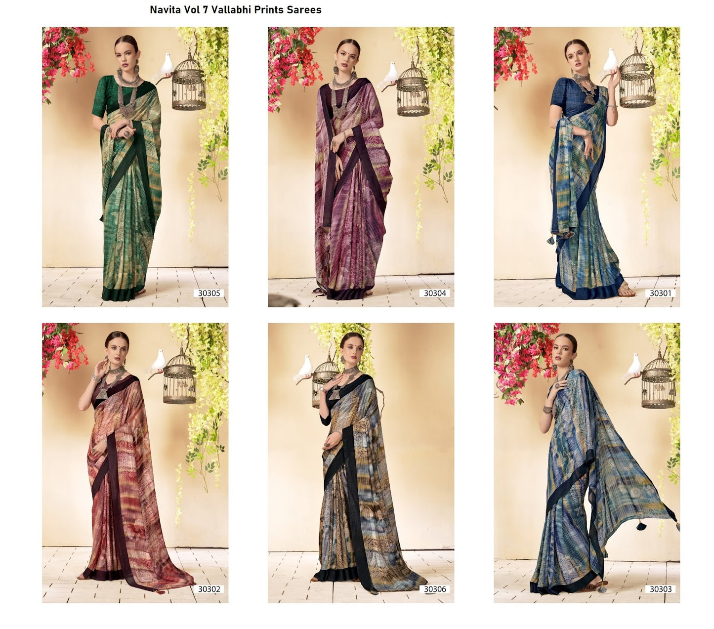 Navita Vol 7 Vallabhi Prints Georgette Sarees Manufacturer Gujarat