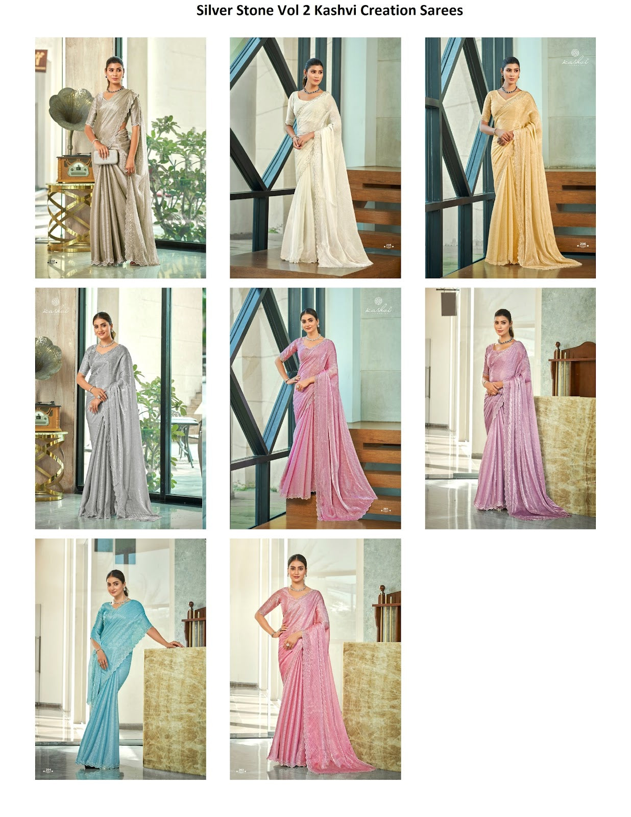 Silver Stone Vol 2 Kashvi Creation Sarees Manufacturer Ahmedabad