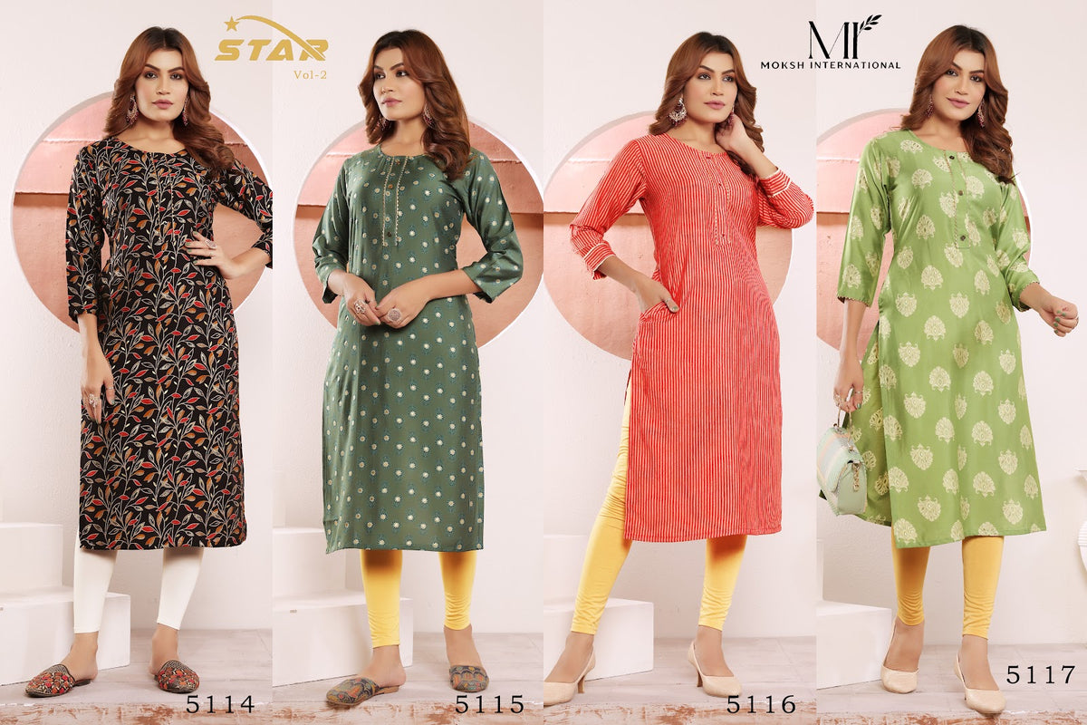 Star Vol 2 Moksh Muslin Kurti With Pocket Wholesaler India