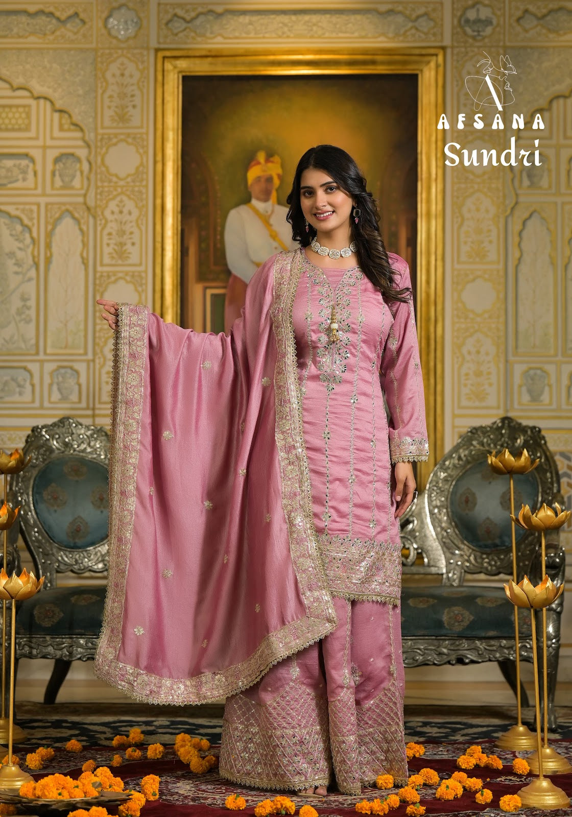 Sundri 3 Afsana Vichitra Readymade Plazzo Style Suits Wholesaler Gujarat