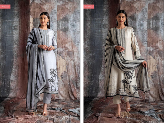 Zivna Naariti Muslin Pant Style Suits Supplier India
