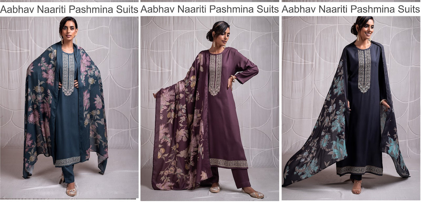 Aabhav Naariti Pashmina Suits Wholesaler India