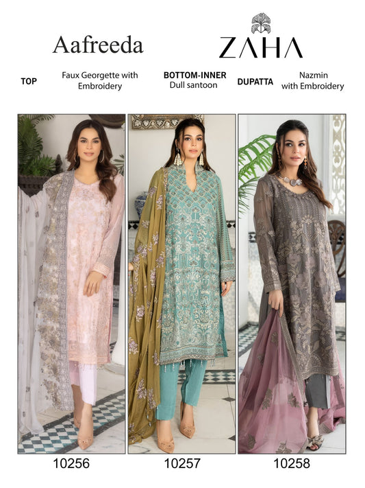 Aafreeda Zaha Fox Georgette Pakistani Salwar Suits