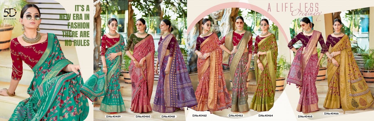 Aahana 5D Designer Soft Silk Sarees Manufacturer Ahmedabad