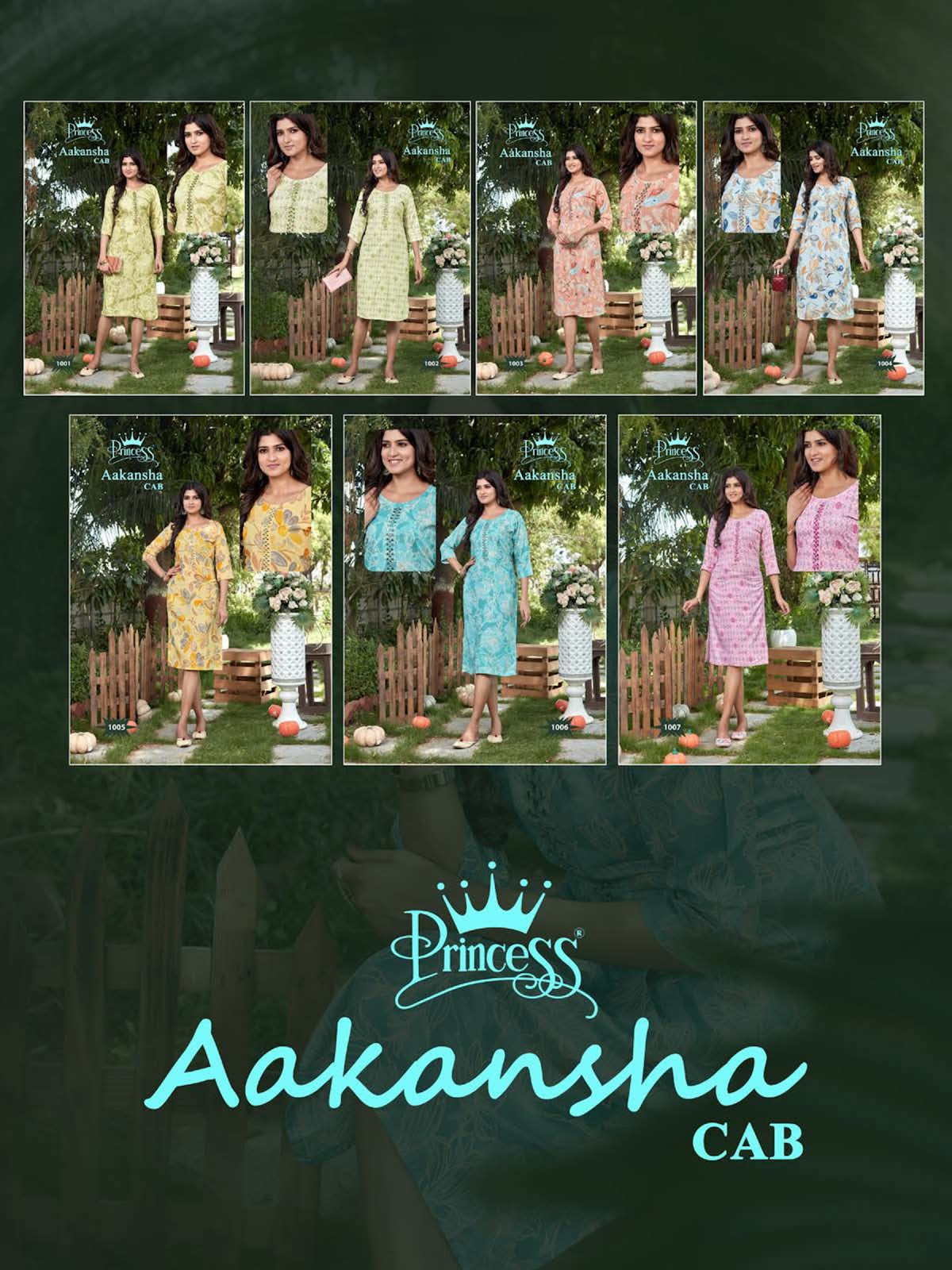 Aakansha Cab Princess Creation Heavy Rayon Knee Length Kurtis Exporter Ahmedabad