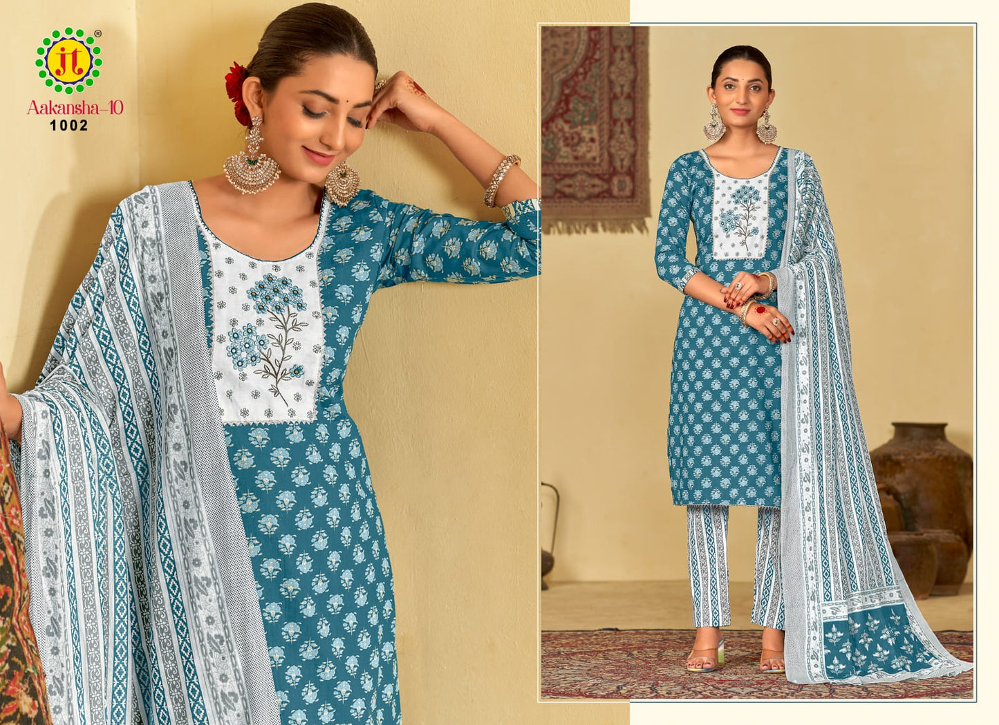 Aakansha Vol 10 Jt Lawn Cotton Plazzo Style Suits