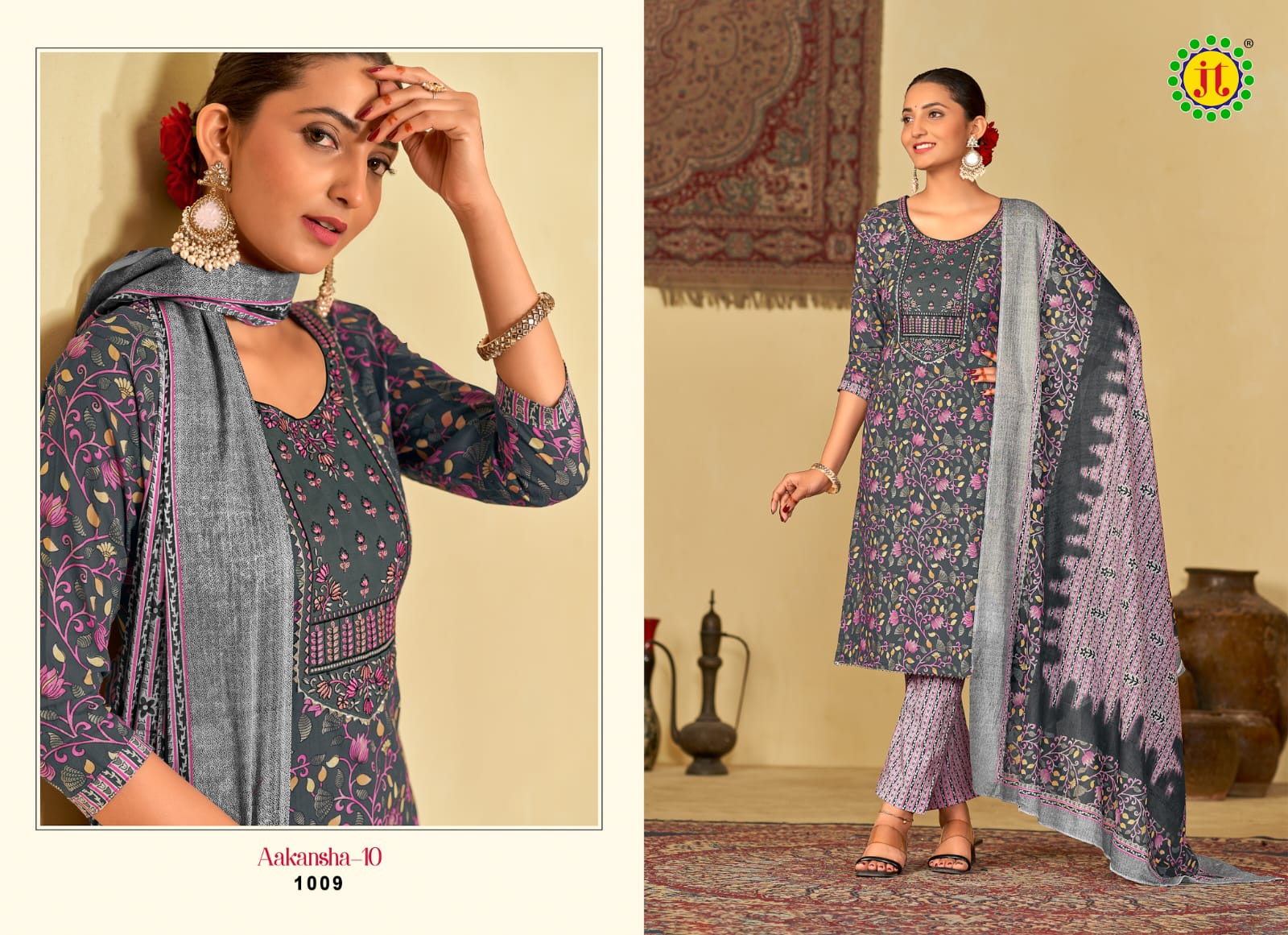 Aakansha Vol 10 Jt Lawn Cotton Plazzo Style Suits
