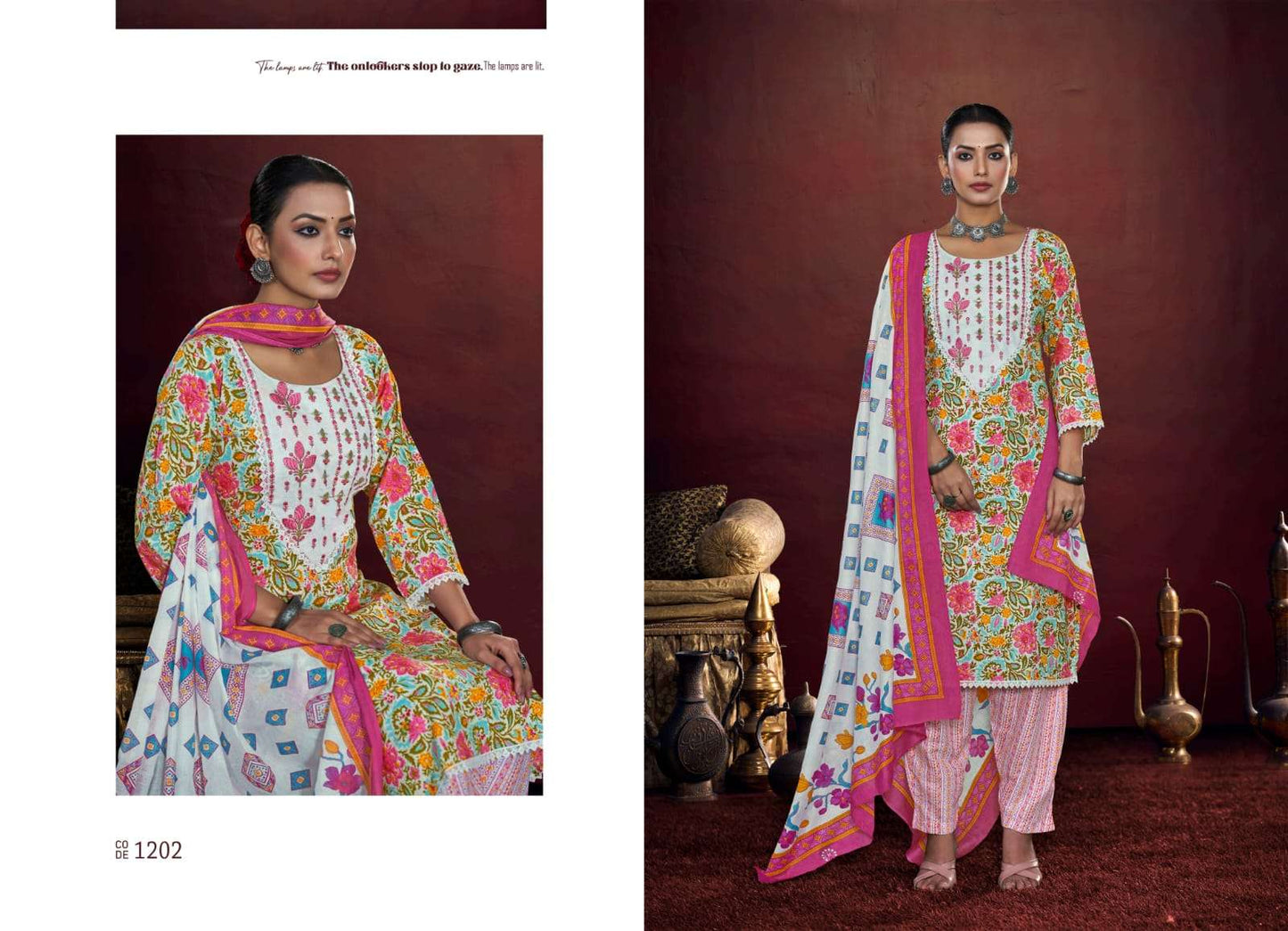 Aakansha Vol 12 Jt Lawn Cotton Karachi Salwar Suits Wholesaler Gujarat