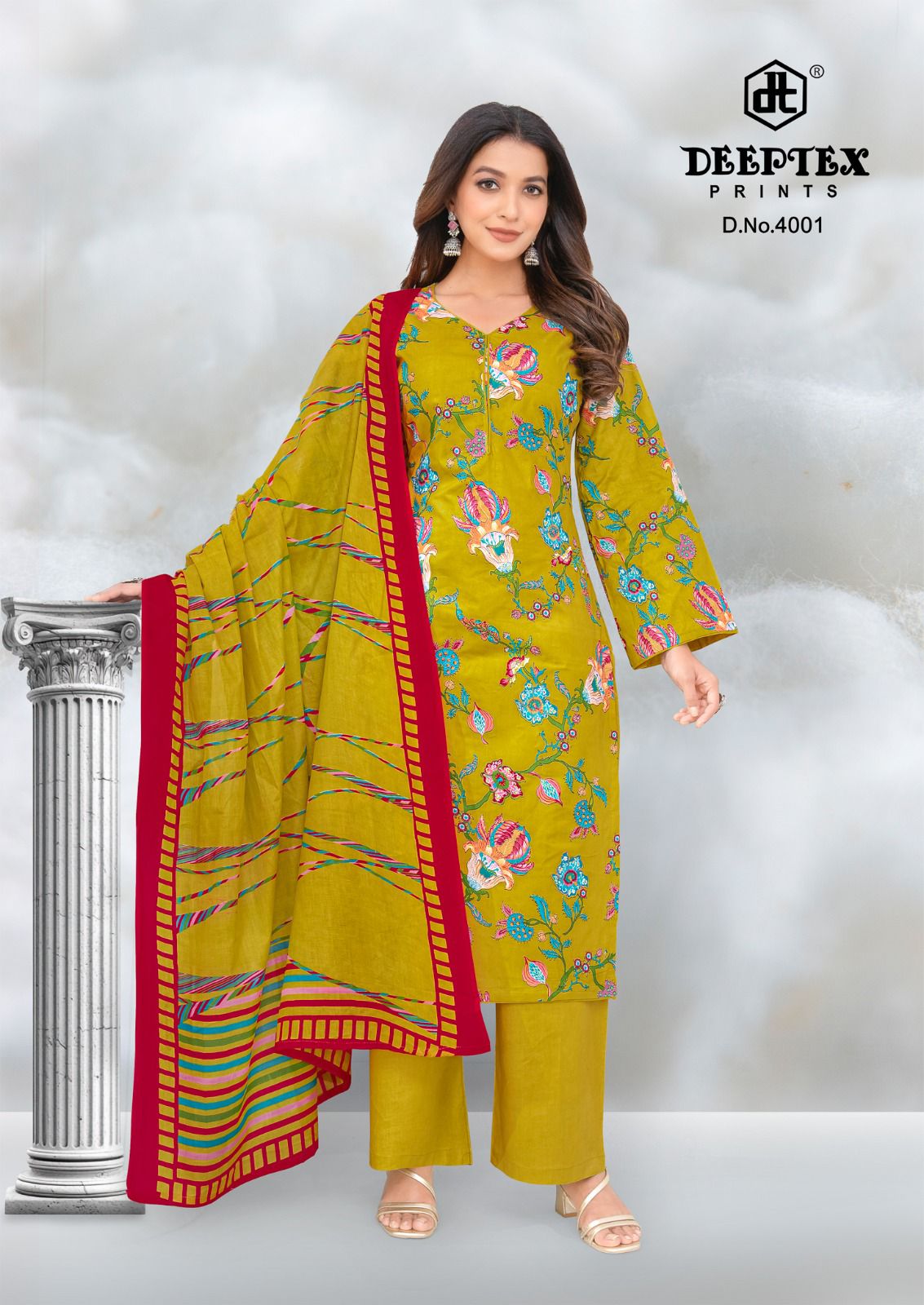 Aalia Afreen Vol 4 Deeptex Prints Cotton Karachi Readymade Suits Wholesale Rate
