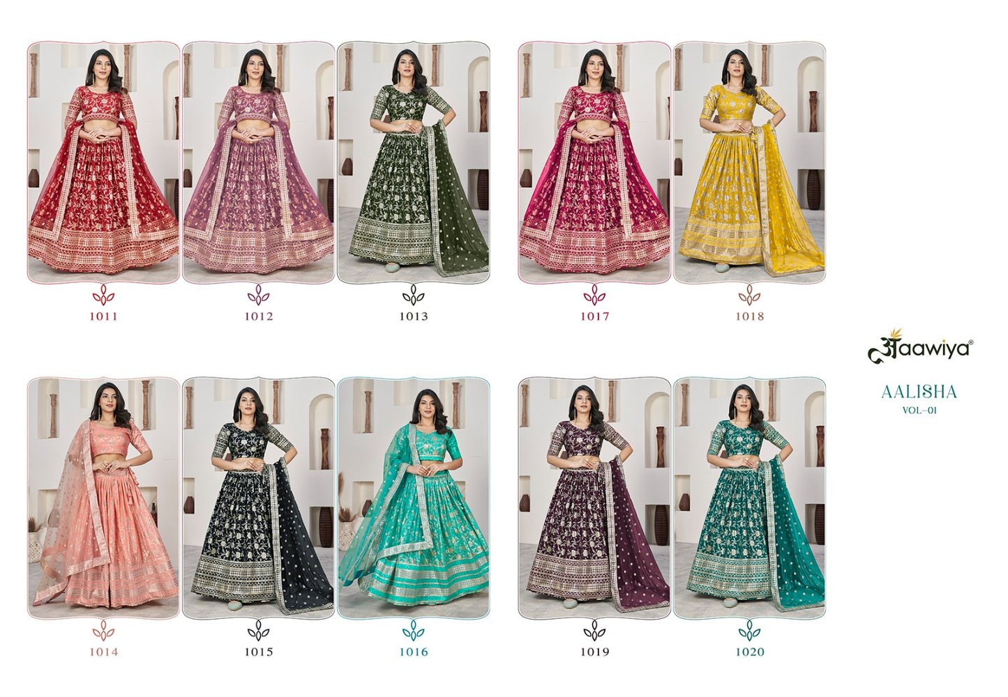Aalisha Vol 1 Aawiya Dola Jacqurad Lehenga Choli