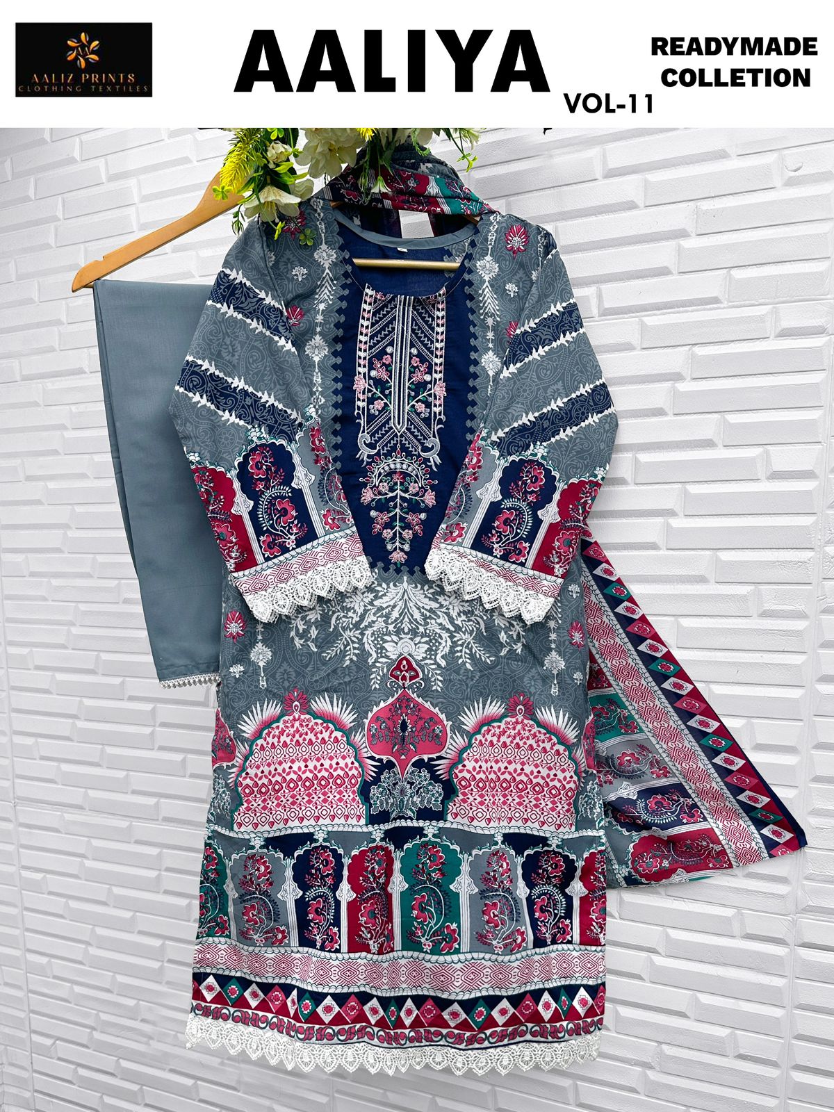 Aaliya Vol 11 Aaliz Prints Cotton Karachi Readymade Suits Manufacturer Gujarat
