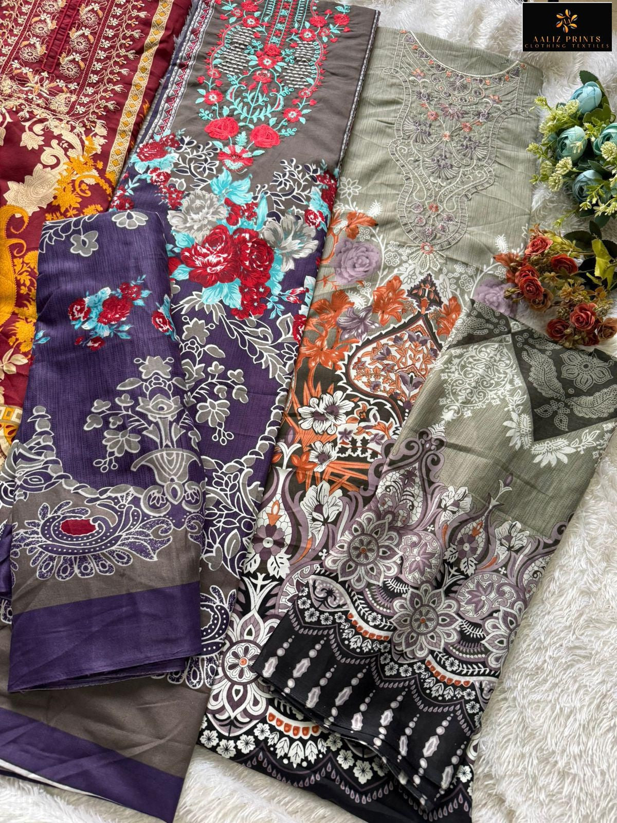 Aaliya Vol 12 Aaliz Prints Cotton Karachi Salwar Suits Wholesaler Gujarat