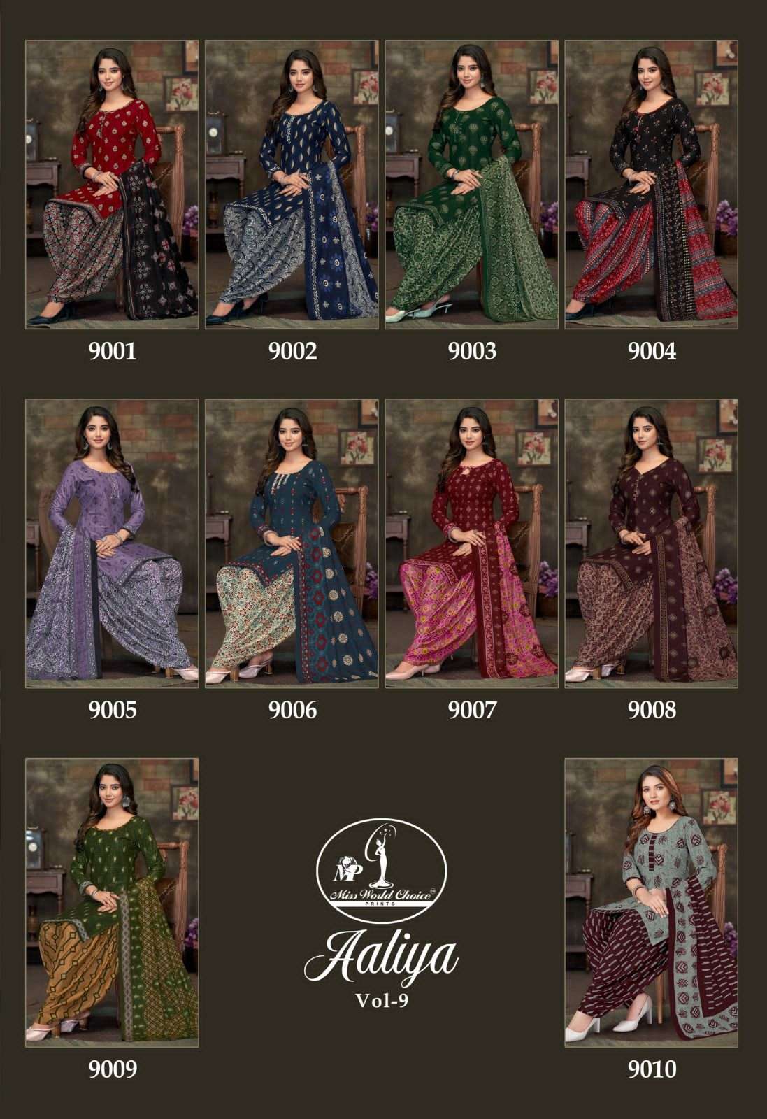 Aaliya Vol 9 Miss World Choice Cotton Dress Material Manufacturer