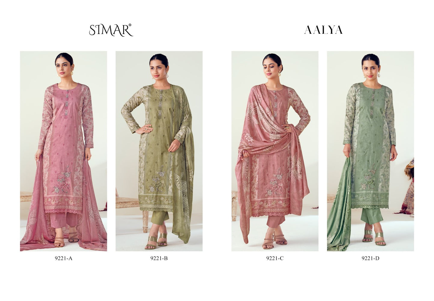Aalya Simar Premium Cotton Pant Style Suits Wholesale Price