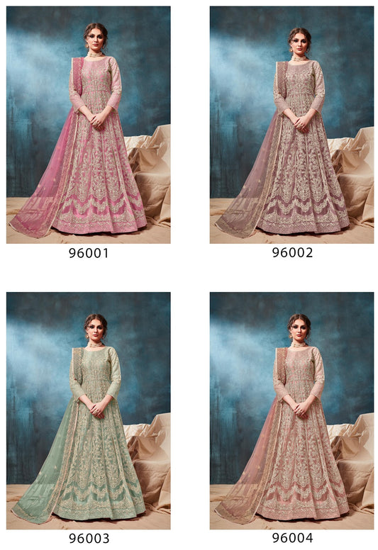 Aanaya 96000 Twisha Net Anarkali Salwar Suits Wholesale Rate