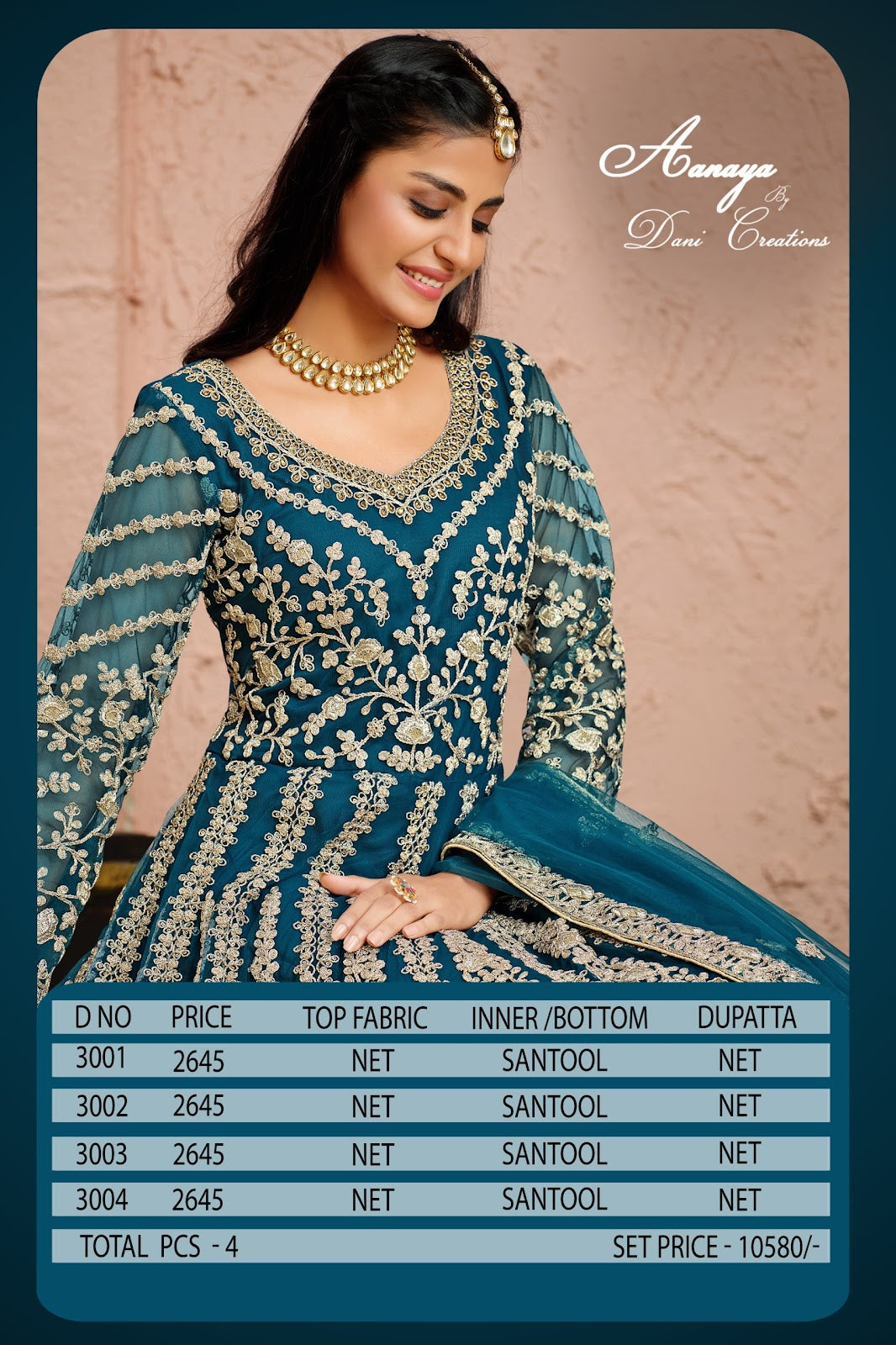 Aanaya Vol 130 Dani Creation Net Pakistani Salwar Suits Exporter