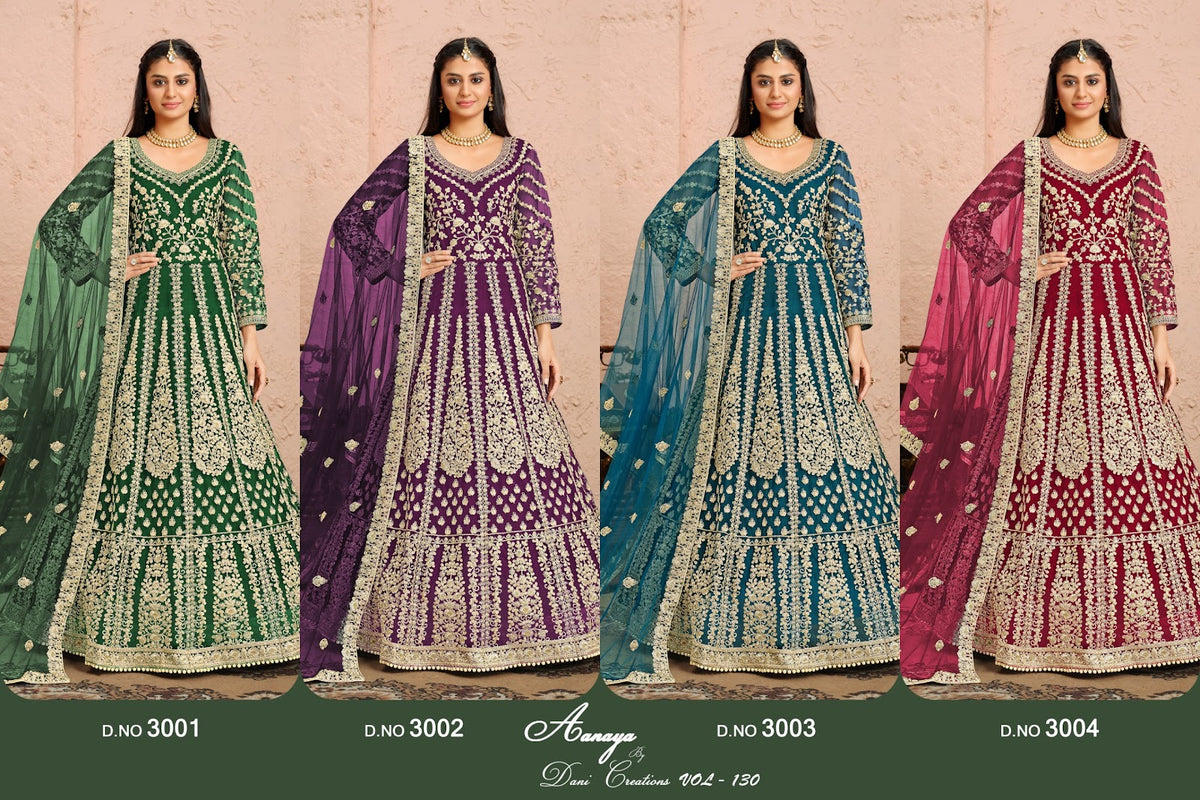 Aanaya Vol 130 Dani Creation Net Pakistani Salwar Suits Exporter