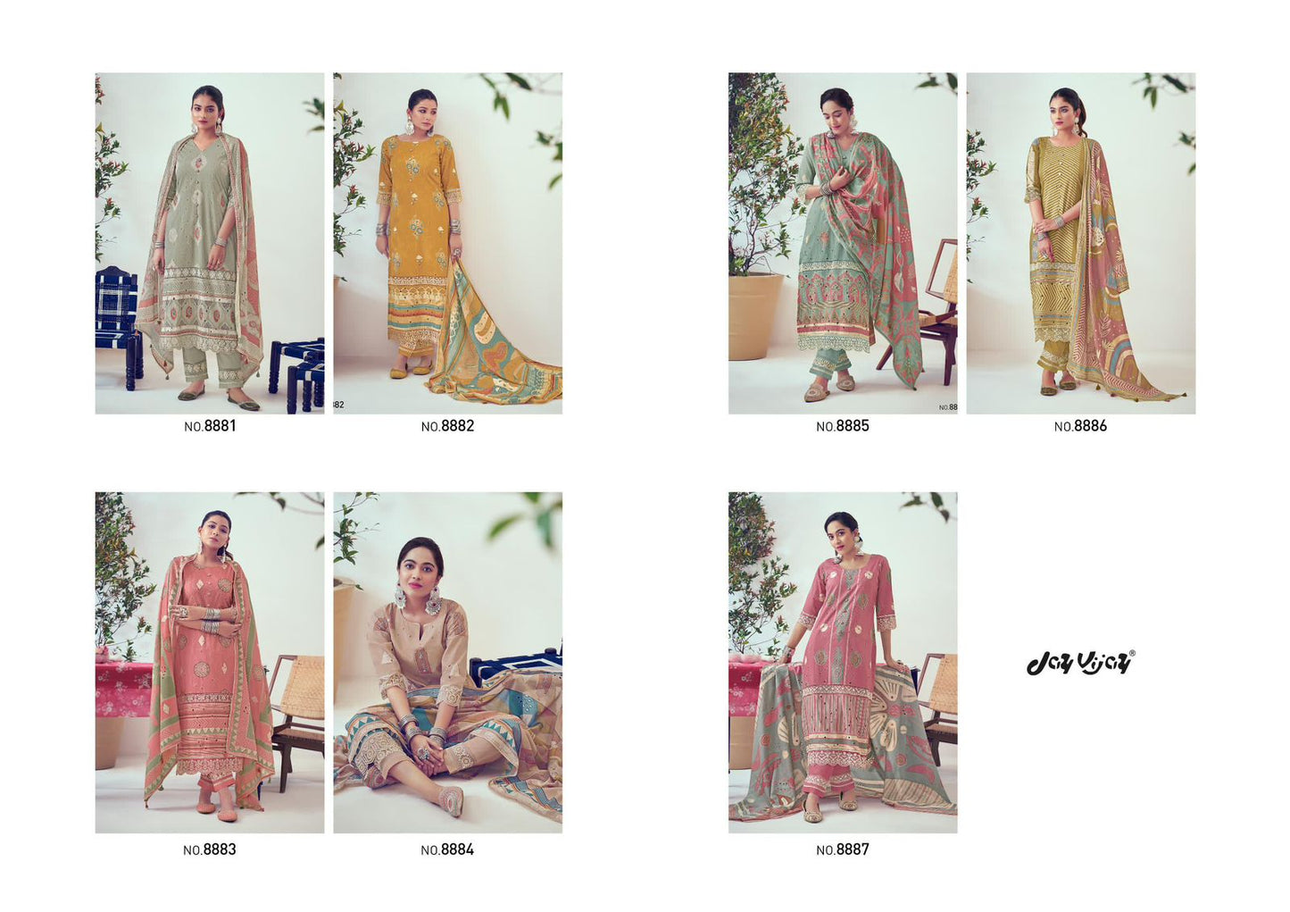 Aangan Jay Vijay Pure Cotton Pant Style Suits
