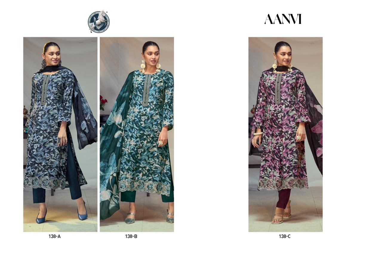 Aanvi Vivek Naturalis Pant Style Suits Manufacturer Gujarat