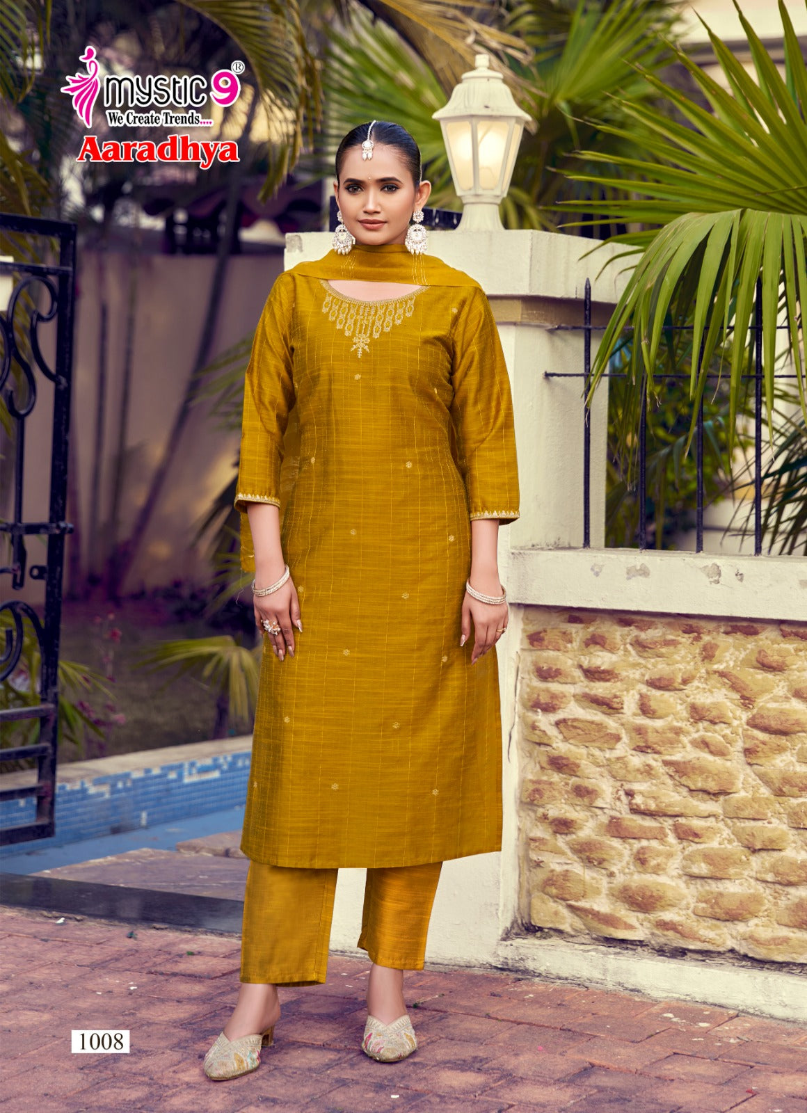 Aaradhya Vol 1 Mystic 9 Silk Readymade Pant Style Suits Manufacturer Ahmedabad