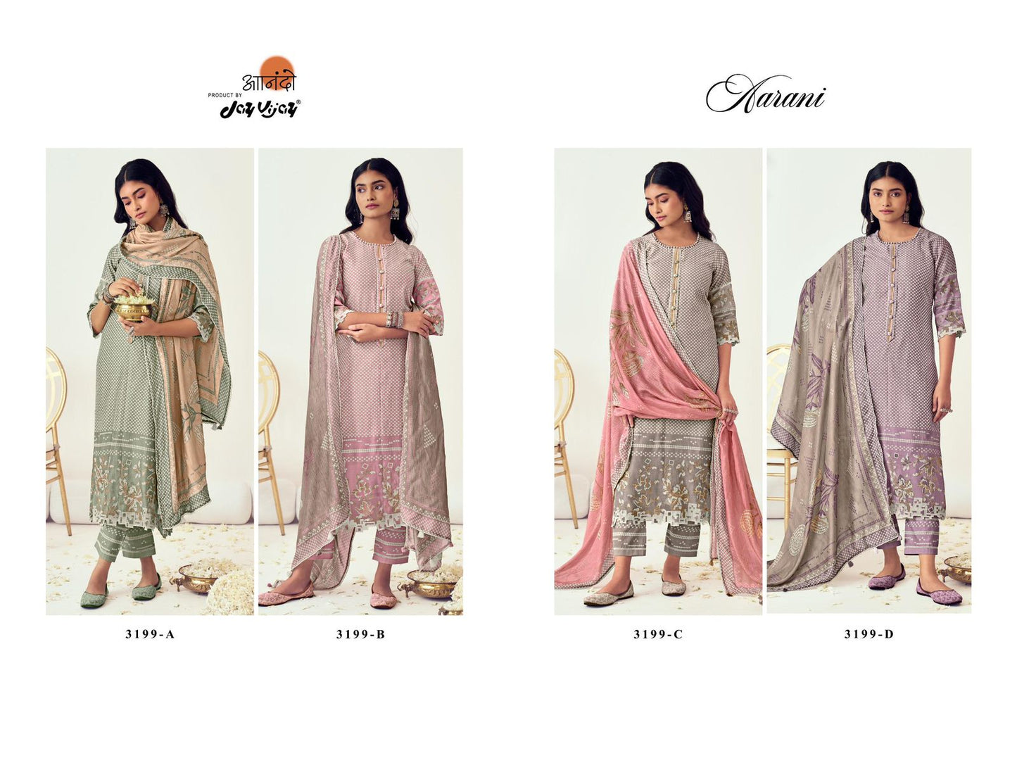 Aarani Jay Vijay Chanderi Pant Style Suits Wholesaler Ahmedabad