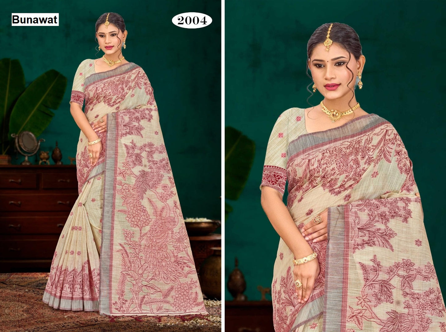 Aarika Cotton Bunawat Sarees Supplier India