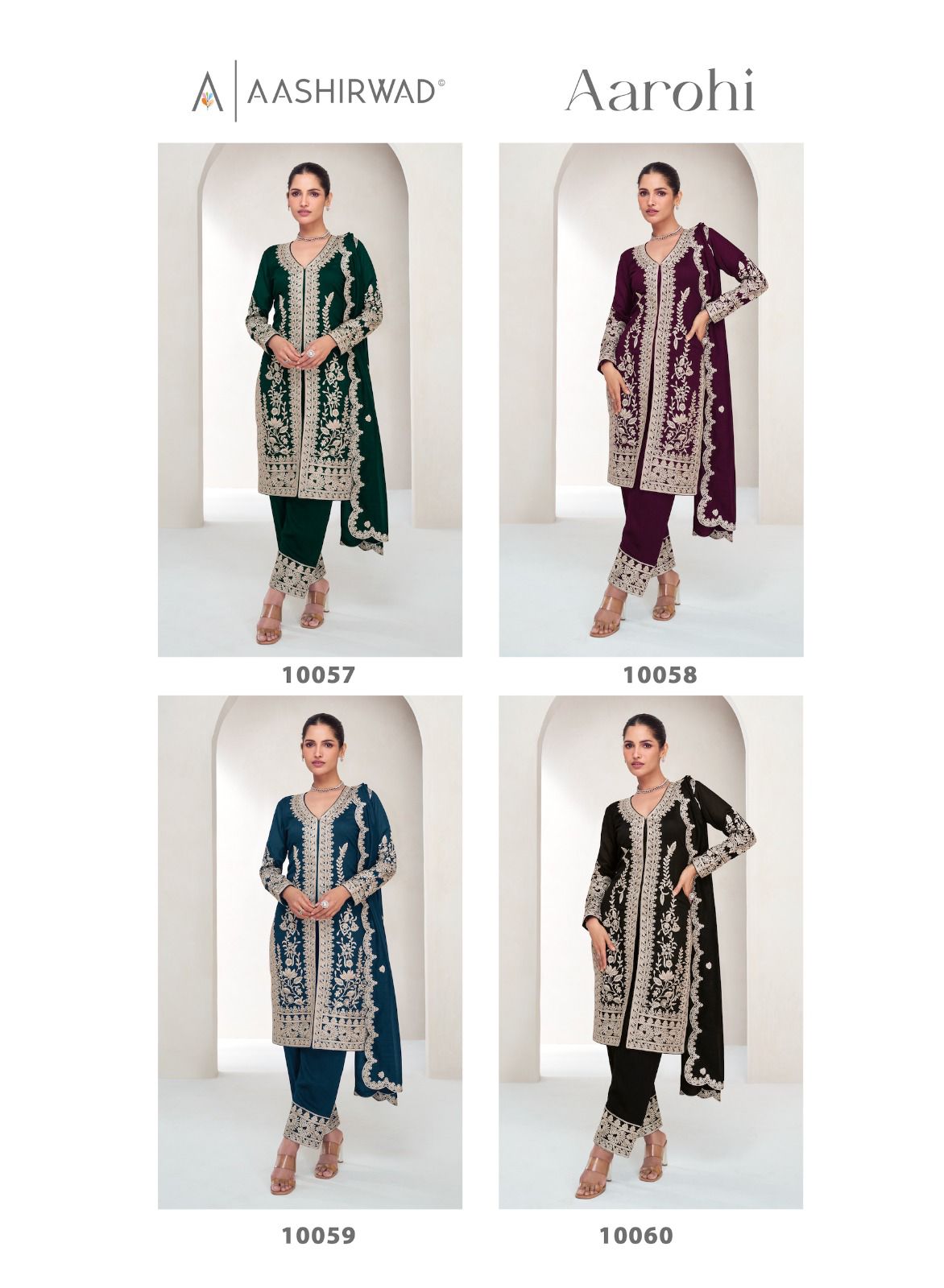 Aarohi Aashirwad Creation Premium Silk Readymade Suits Exporter Ahmedabad
