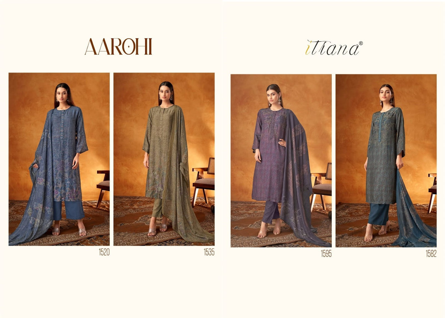 Aarohi Itrana Muslin Silk Pant Style Suits Wholesaler India