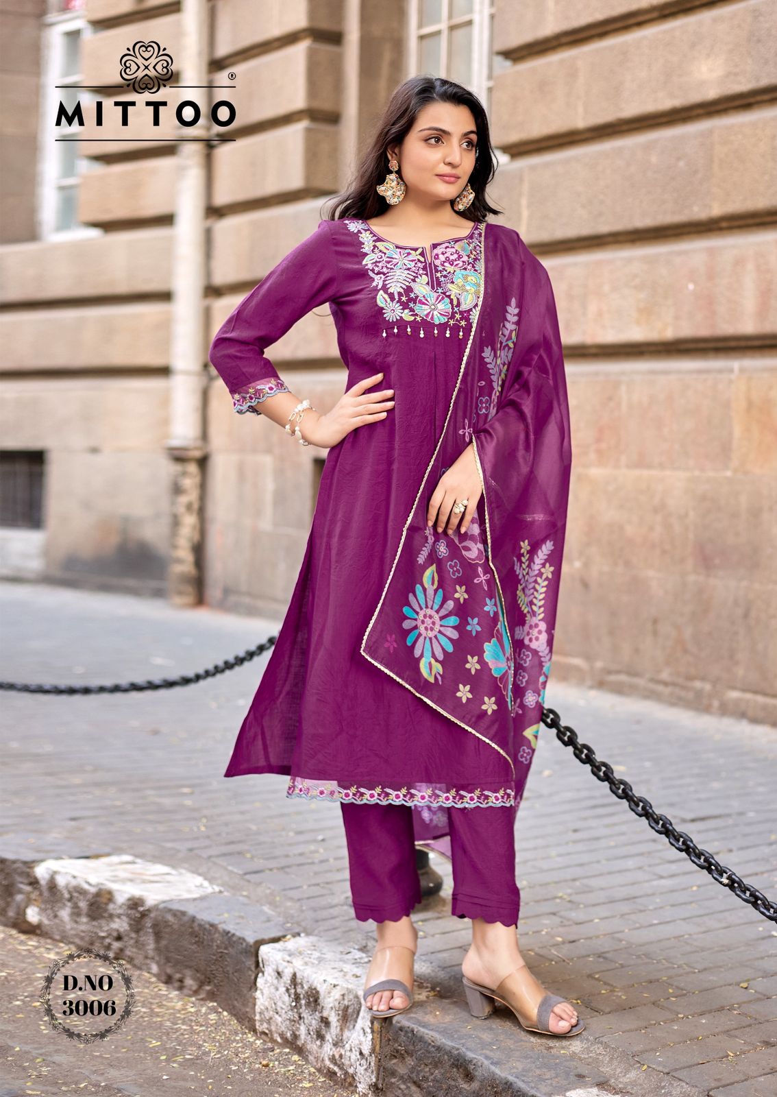 Aarzoo Mittoo Viscose Weaving Readymade Pant Style Suits Exporter Ahmedabad