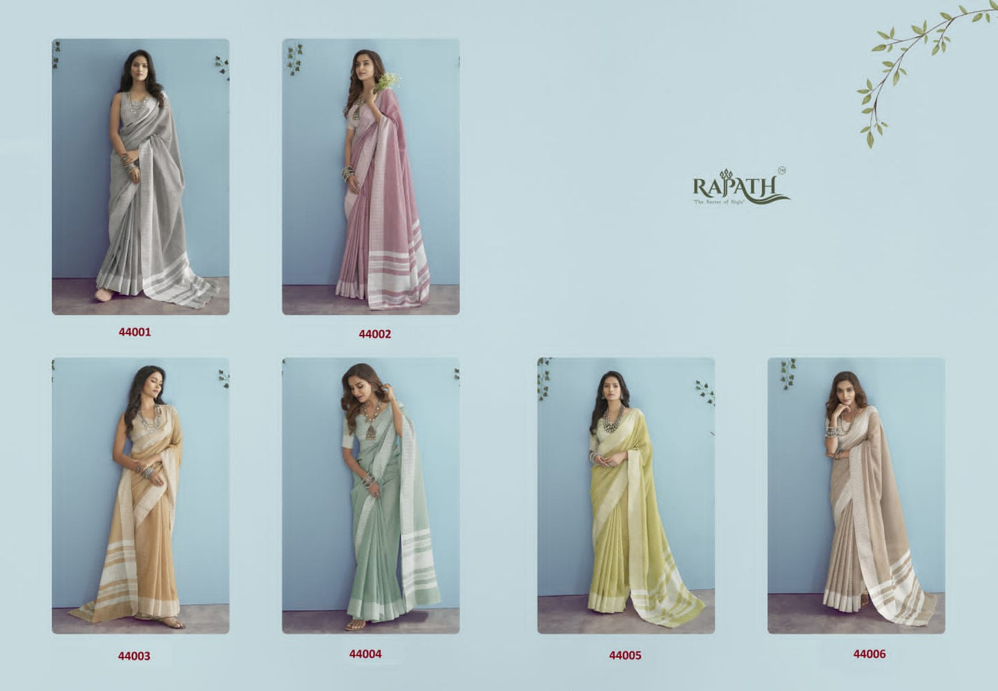 Aarzoo Rajpath Soft Linen Sarees Wholesale Rate