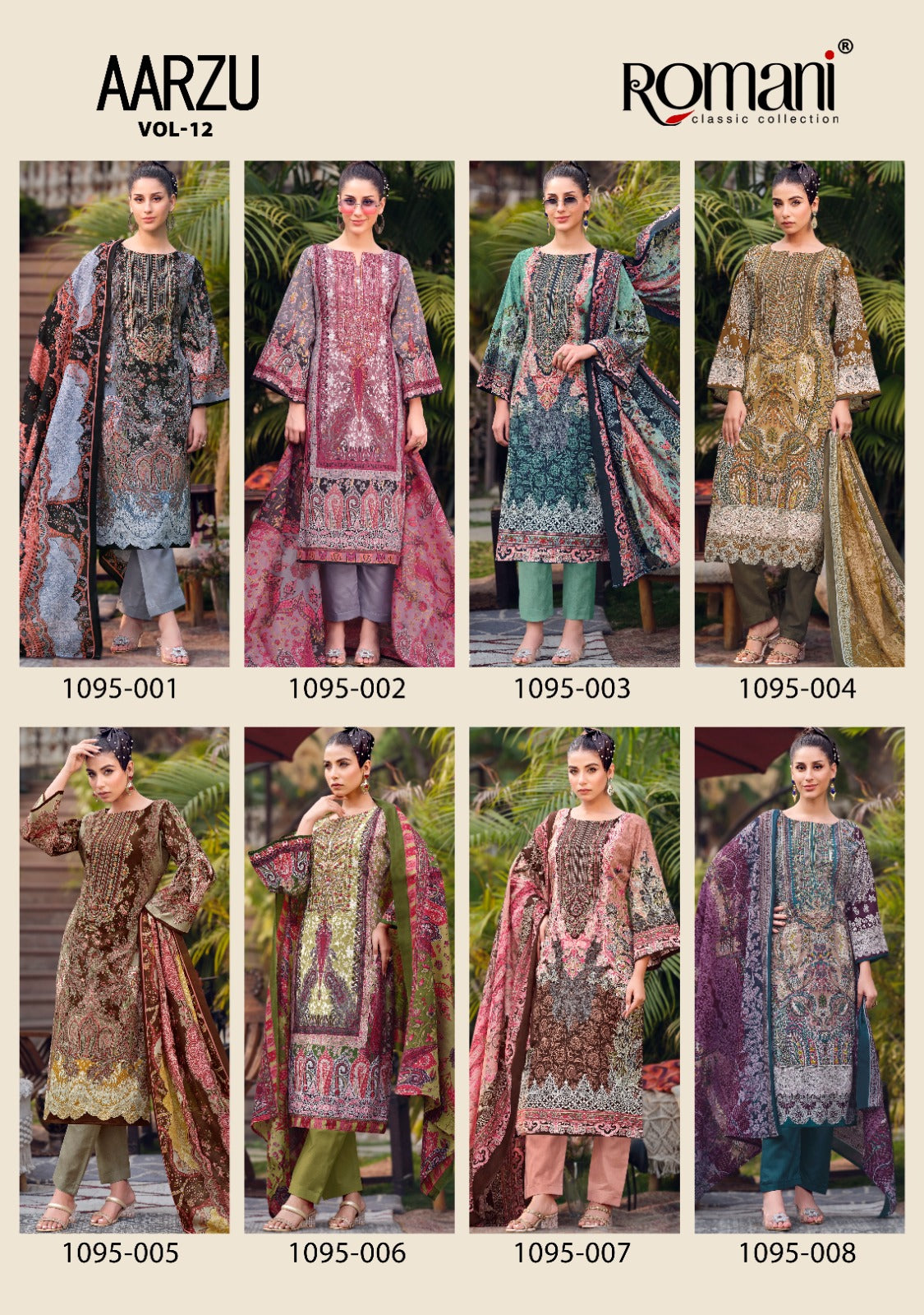 Aarzu Vol 12 Romani Cotton Karachi Salwar Suits Wholesaler Ahmedabad