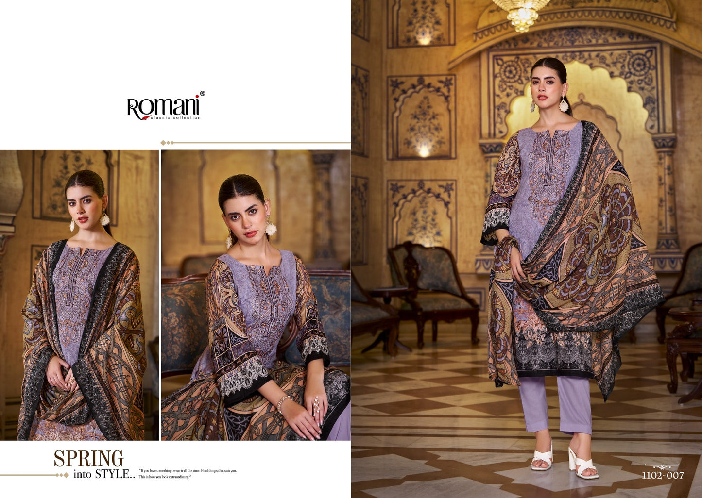 Aarzu Vol 18 Romani Cotton Karachi Readymade Suits Manufacturer
